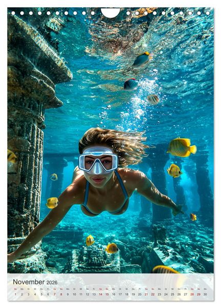 Produktbild: Diving Queens (Wandkalender 2026 DIN A4 hoch), CALVENDO Monatskalender