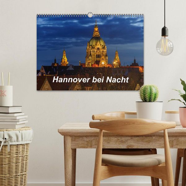 Produktbild: Hannover bei Nacht 2026 (Wandkalender 2026 DIN A3 quer), CALVENDO Monatskalender