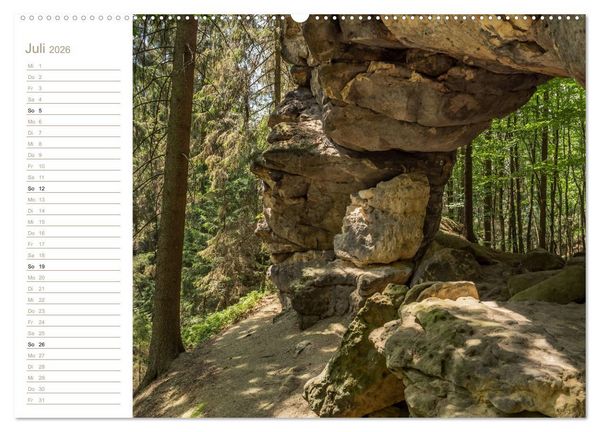 Produktbild: H&ouml;hlen, Grotten, Boofen - Elbsandstein (Wandkalender 2026 DIN A2 quer), CALVENDO Monatskalender