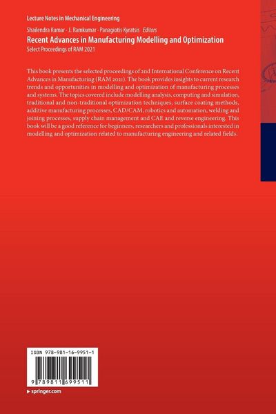 Produktbild: Recent Advances in Manufacturing Modelling and Optimization