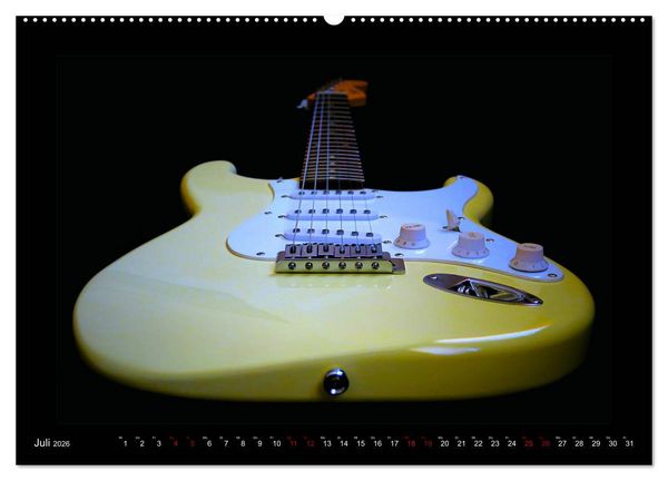 Produktbild: Rockgitarren im Blitzlicht (hochwertiger Premium Wandkalender 2026 DIN A2 quer), Kunstdruck in Hochglanz