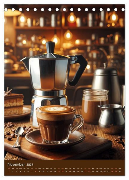 Produktbild: The Soul of Coffee - A Daily Ritual (Desk Calendar 2026 DIN A5 portrait), CALVENDO 12 Month DeskCalendar