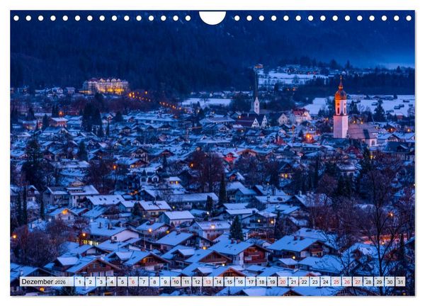 Produktbild: Garmisch-Partenkirchen - Zentrum des Werdenfelser Landes (Wandkalender 2026 DIN A4 quer), CALVENDO Monatskalender