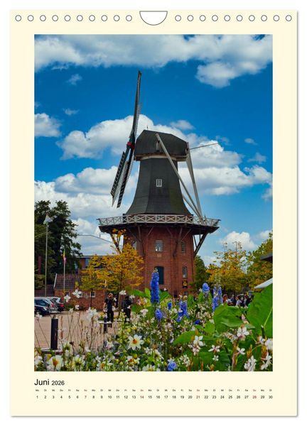 Produktbild: Nostalgie Windm&uuml;hlen (Wandkalender 2026 DIN A4 hoch), CALVENDO Monatskalender
