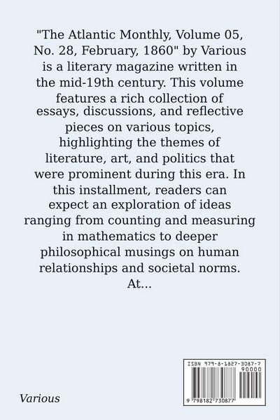 Produktbild: The Atlantic Monthly, Volume05,No. 28,February, 1860
