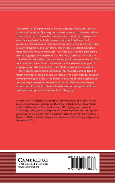 Produktbild: Typology and Universals