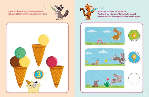 Produktbild: Sticker-R&auml;tsel f&uuml;r Kindergarten-Kids. Erste Zahlen