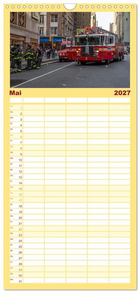 Produktbild: Familienplaner 2027 - Feuerwehr New York - Heart of the City mit 5 Spalten (Wandkalender, 21 x 45 cm) CALVENDO