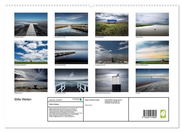 Produktbild: Stille Weiten (hochwertiger Premium Wandkalender 2027 DIN A2 quer), Kunstdruck in Hochglanz