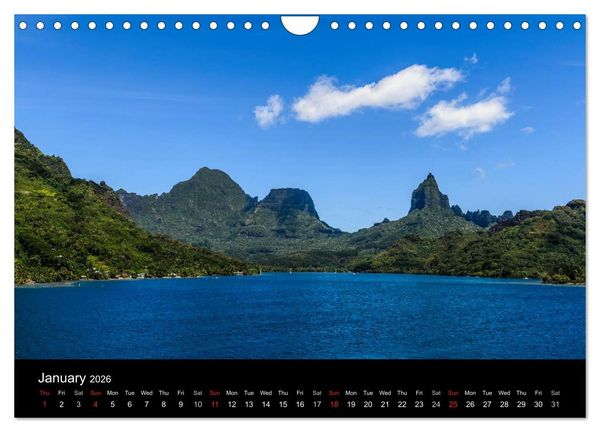 Produktbild: Bora Bora, Paradise islands (Wall Calendar 2026 DIN A4 landscape), CALVENDO 12 Month Wall Calendar