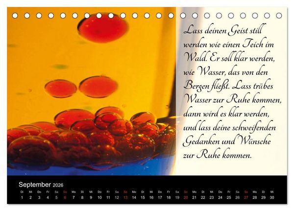 Produktbild: Mit Spr&uuml;chen und Weisheiten durch&acute;s Jahr (Tischkalender 2026 DIN A5 quer), CALVENDO Monatskalender