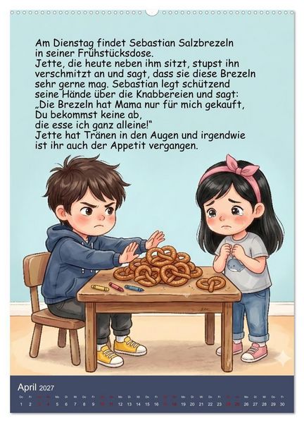 Produktbild: Sebastian - der nicht teilen wollte (hochwertiger Premium Wandkalender 2027 DIN A2 hoch), Kunstdruck in Hochglanz
