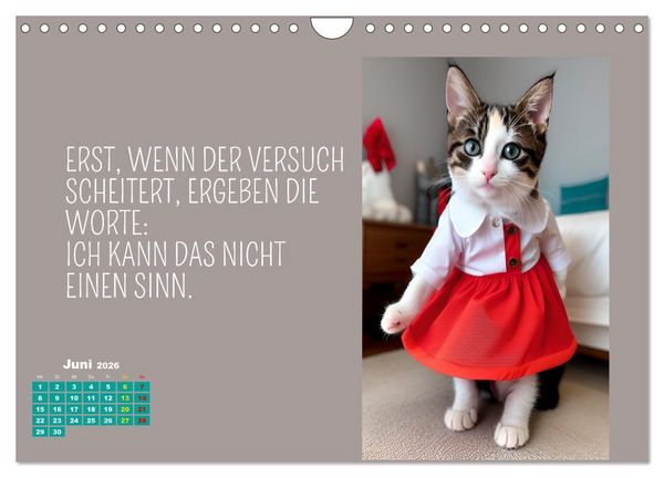 Produktbild: Tierisch motiviert (Wandkalender 2026 DIN A4 quer), CALVENDO Monatskalender