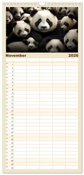 Produktbild: Familienplaner 2026 - Mehr ist einfach besser mit 5 Spalten (Wandkalender, 21 x 45 cm) CALVENDO