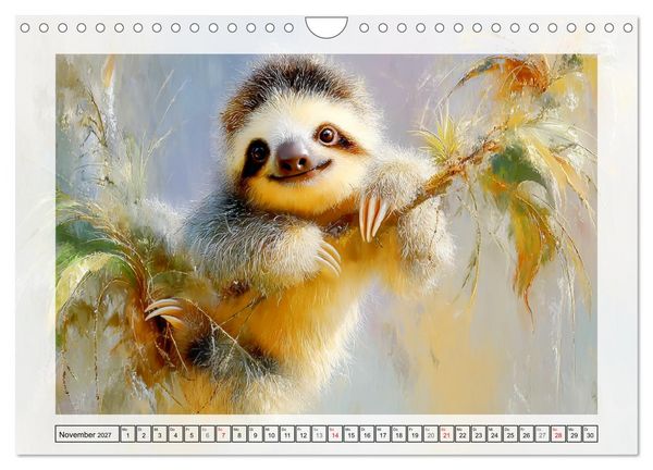Produktbild: Faultiere. Das L&auml;cheln des Regenwaldes (Wandkalender 2027 DIN A4 quer), CALVENDO Monatskalender