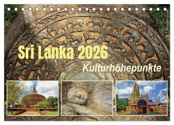 Produktbild: Sri Lanka 2026 Kulturh&ouml;hepunkte (Tischkalender 2026 DIN A5 quer), CALVENDO Monatskalender