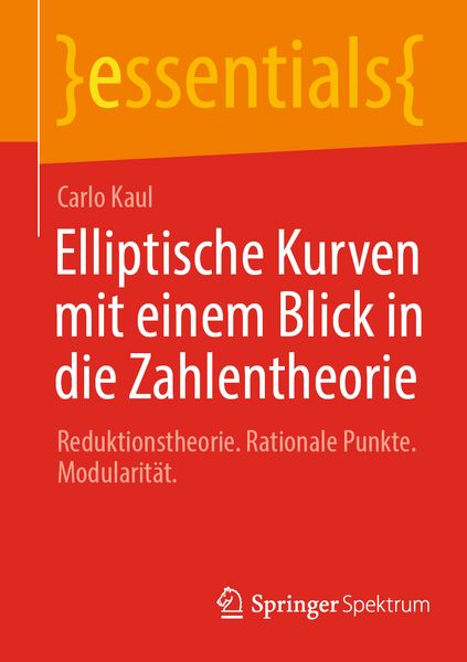 Produktbild: Elliptische Kurven mit einem Blick in die Zahlentheorie