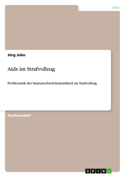 Produktbild: Aids im Strafvollzug