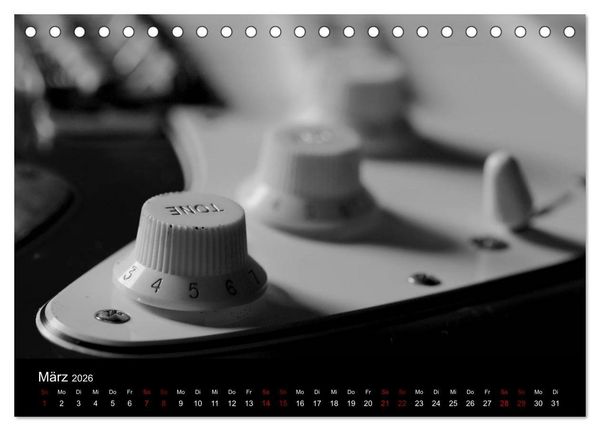 Produktbild: Regelwerke - Details alter E-Gitarren (Tischkalender 2026 DIN A5 quer), CALVENDO Monatskalender