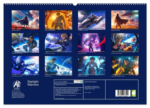 Produktbild: Starlight Warriors (High Quality Premium Wall Calendar 2026 DIN A2 landscape),CALVENDO 12 Month Wall Calendar