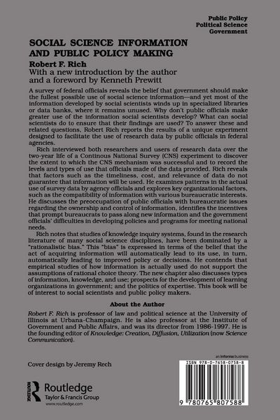 Produktbild: Social Science Information and Public Policy Making