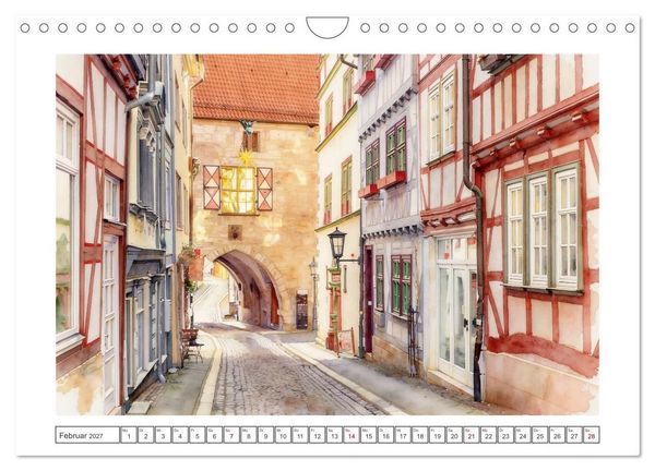 Produktbild: Historische Altst&auml;dte in Th&uuml;ringen (Wandkalender 2027 DIN A4 quer), CALVENDO Monatskalender