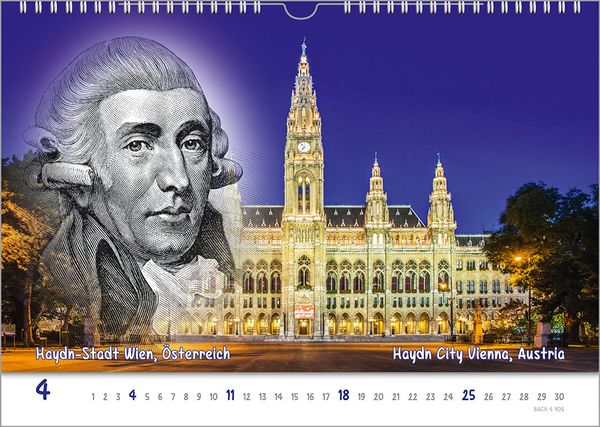 Produktbild: Komponisten-Kalender, ein Musik-Kalender 2027, DIN A4