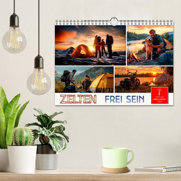 Produktbild: Zelten - frei sein (Wandkalender 2026 DIN A4 quer), CALVENDO Monatskalender