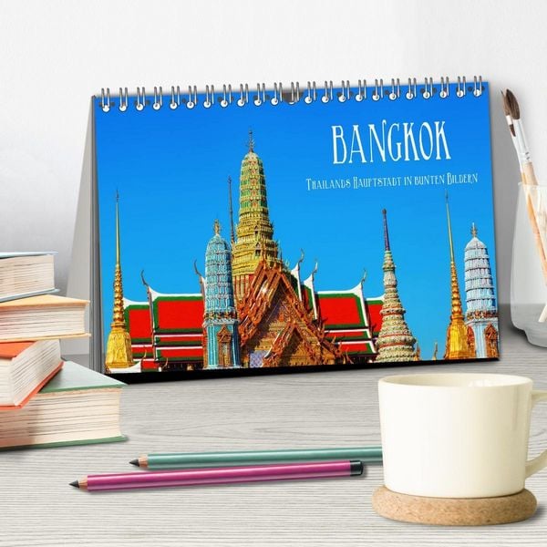 Produktbild: Bangkok - Thailands Hauptstadt in bunten Bildern (Tischkalender 2027 DIN A5 quer), CALVENDO Monatskalender