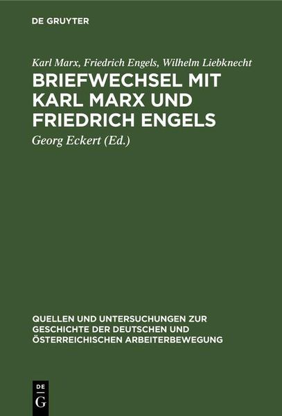 Produktbild: Briefwechsel mit Karl Marx und Friedrich Engels