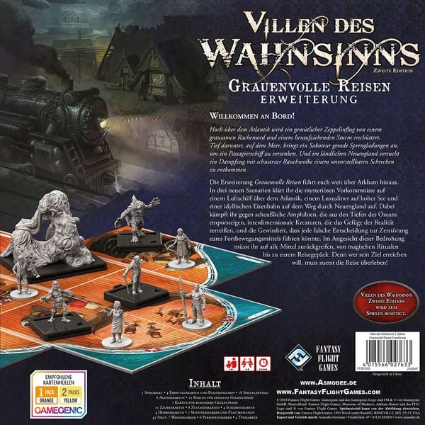 Produktbild: Fantasy Flight Games - Villen des Wahnsinns 2. Edition - Grauenvolle Reisen