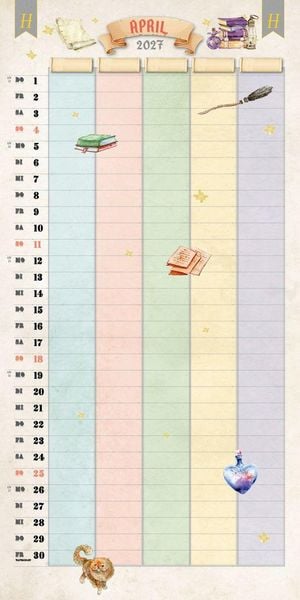 Produktbild: Der gro&szlig;e inoffizielle Familienplaner f&uuml;r Potterheads Kalender 2027