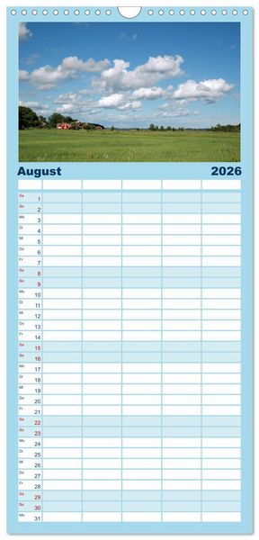 Produktbild: Familienplaner 2026 - Wundervolles Schweden mit 5 Spalten (Wandkalender, 21 x 45 cm) CALVENDO