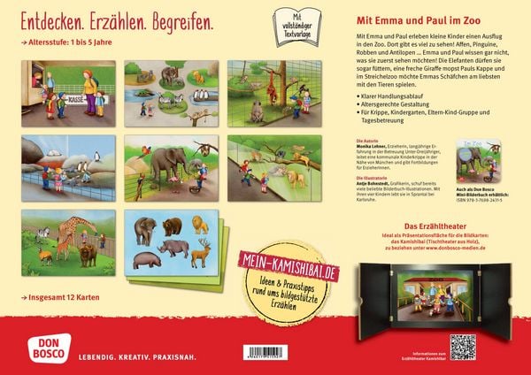 Produktbild: Im Zoo mit Emma und Paul. Kamishibai Bildkartenset.