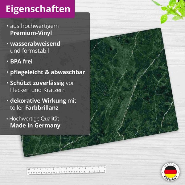 Produktbild: Cover-your-desk Schreibtischunterlage f&uuml;r Kinder und Erwachsene Edler Gr&uuml;ner Marmor, aus hochwertigem Vinyl , 60 x 40 cm