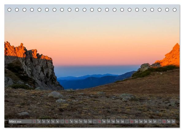 Produktbild: Korsika - Weitwanderweg GR 20 (Tischkalender 2026 DIN A5 quer), CALVENDO Monatskalender