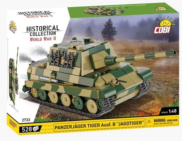 Produktbild: COBI Historical Collection 2733 - Panzerjäger Tiger Ausf.B Jagdtiger, WWII, Bausatz 1:48, 528 Klemmbausteine