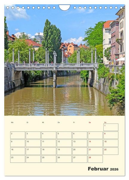 Produktbild: Ljubljana Sloweniens Hauptstadt (Wandkalender 2026 DIN A4 hoch), CALVENDO Monatskalender