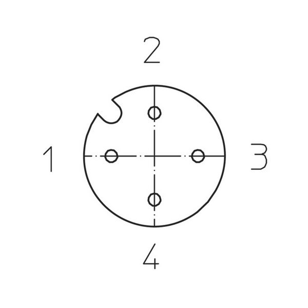 Produktbild: Lutronic 1066 Sensor-/Aktor-Steckverbinder, konfektioniert M12 Kupplung, gerade 5.00 m Polzahl Sensoren: 4 1 St.