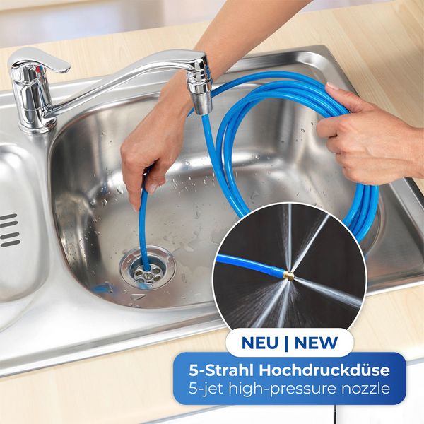 Produktbild: Reiniger Mod. Twister, blau, Kunststoff/Metall, 3x250x3 cm, mit Messing-Hochdruckd&uuml;se