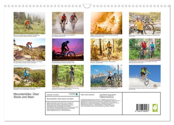 Produktbild: Mountainbike: &Uuml;ber Stock und Stein (Wandkalender 2026 DIN A3 quer), CALVENDO Monatskalender