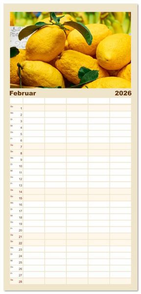 Produktbild: Familienplaner 2026 - Limone sul Garda - Die Heimat der Zitrone am Gardasee mit 5 Spalten (Wandkalender, 21 x 45 cm) CALVENDO