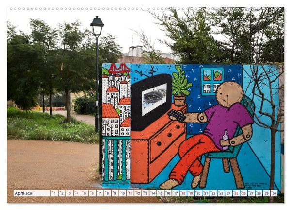 Produktbild: LISSABON GRAFFITI (Wandkalender 2026 DIN A2 quer), CALVENDO Monatskalender
