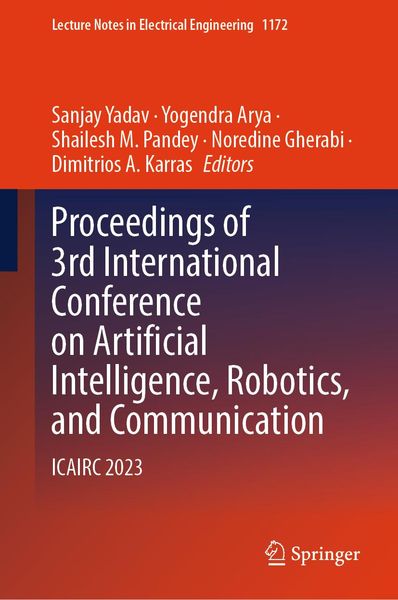 Produktbild: Proceedings of 3rd International Conference on Artificial Intelligence, Robotics, and Communication