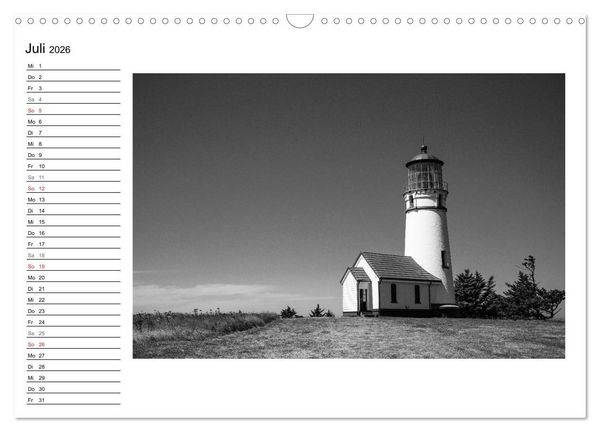 Produktbild: Leuchtt&uuml;rme der Westk&uuml;ste der USA (Wandkalender 2026 DIN A3 quer), CALVENDO Monatskalender