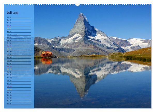 Produktbild: SeenSucht Entdecke Seen in der Schweiz Planer (hochwertiger Premium Wandkalender 2026 DIN A2 quer), Kunstdruck in Hochglanz