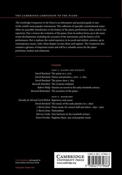 Produktbild: The Cambridge Companion to the Piano