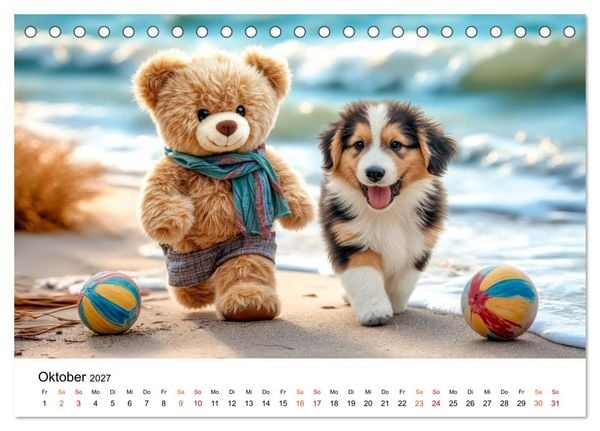 Produktbild: Teddyb&auml;r - klein aber oho (Tischkalender 2027 DIN A5 quer), CALVENDO Monatskalender