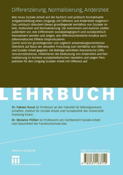 Produktbild: Differenzierung, Normalisierung, Andersheit