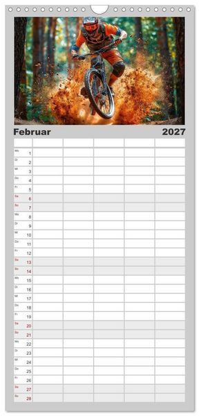 Produktbild: Familienplaner 2027 - Radsport &ndash; Vom Training zum Triumph mit 5 Spalten (Wandkalender, 21 x 45 cm) CALVENDO